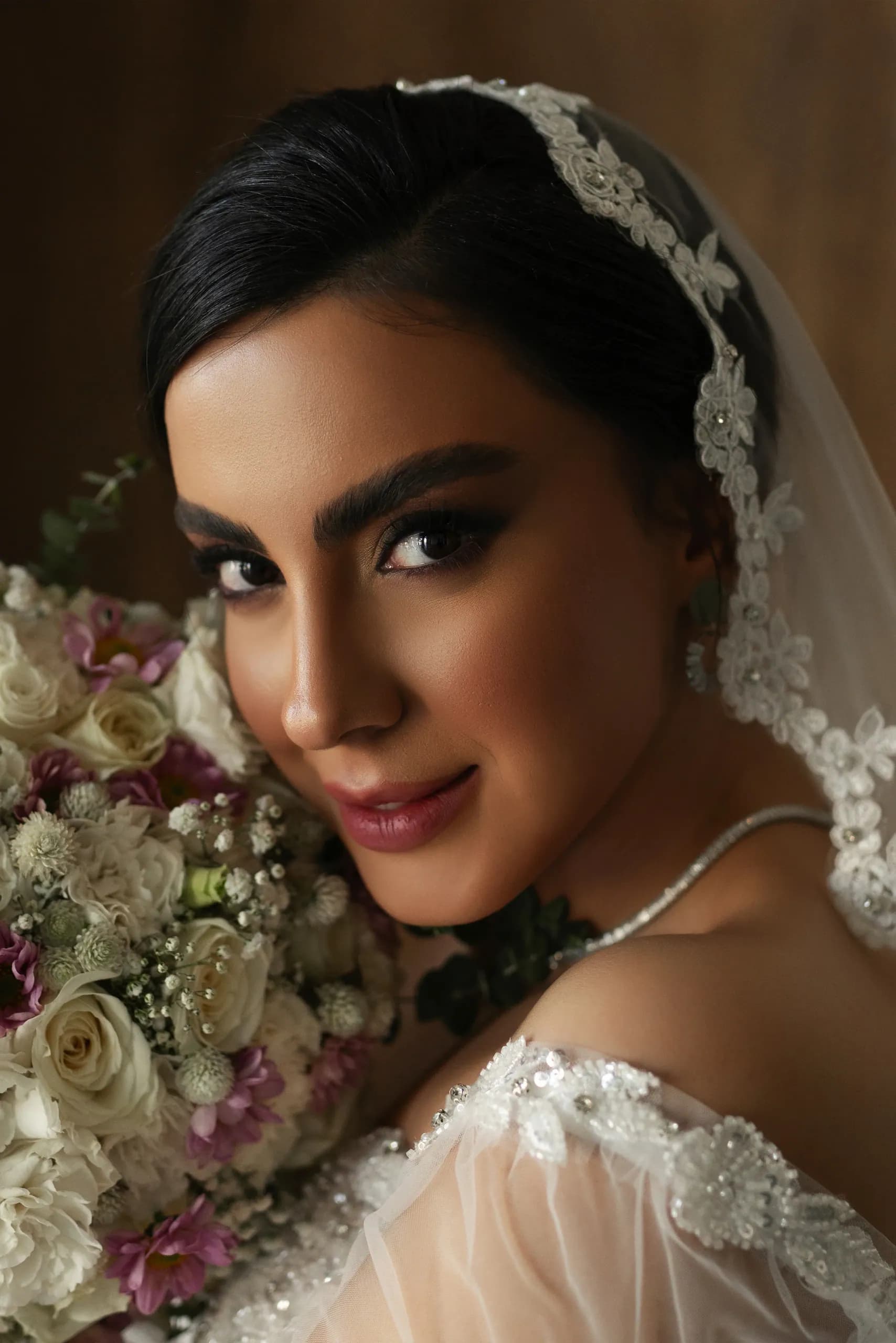 پرتره عروس با تور